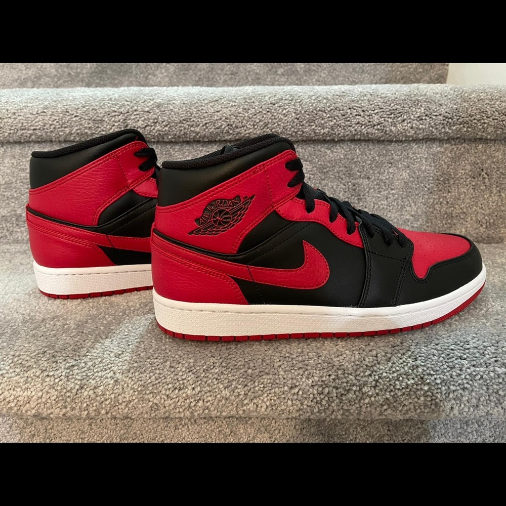 New jordan 1 mid “banned” mens shoes - Picture 15 of 15